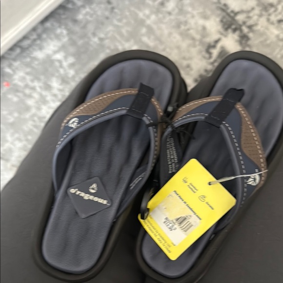 O’rageous Blue grey and Brown Flip Flops - Picture 5 of 7